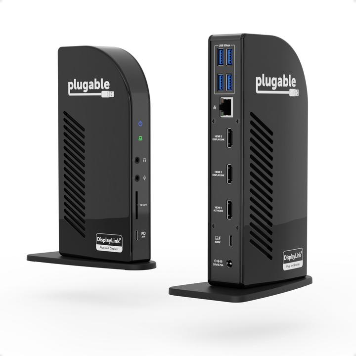 Productafbeelding Plugable USBC Dock voor drievoudig scherm 100W (USB-C, 9 Havens)