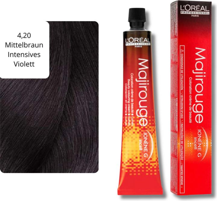 Image du produit L'Oréal Professionnel Majirouge (4,20 brun moyen brun intense violet intense)
