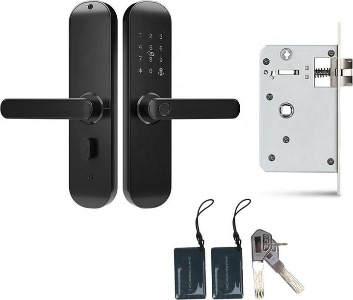 Actual product image PNI Yala Smart Hotel Access SafeHome PTY500BR WiFi, right, access with fingerprint, code, card (Fingerprint, Key card, Key)