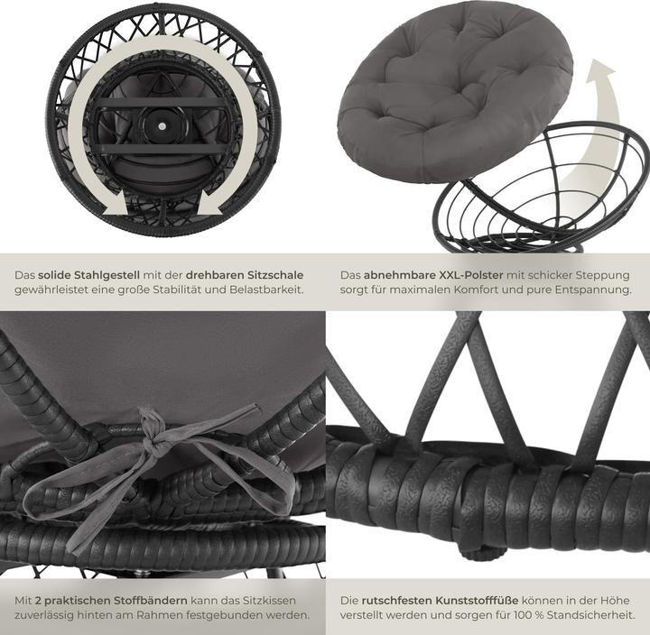 Image du produit tectake Chaise en rotin Gargano