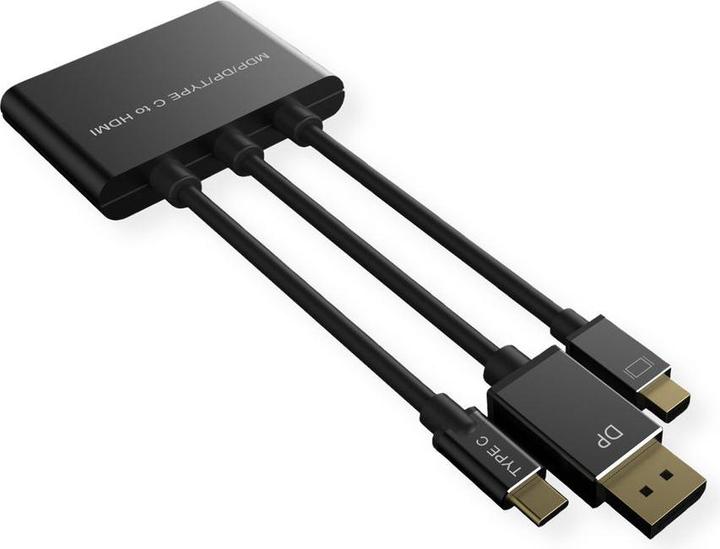 Produktbild Roline Adapterkabel Mini DisplayPort / DisplayPort / Typ C (HDMI, 15 cm)