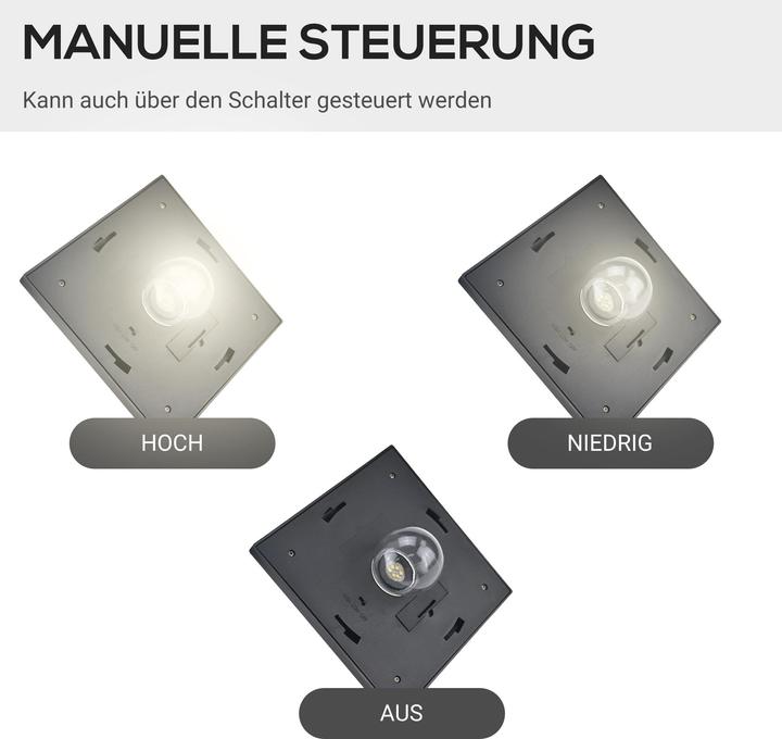 Produktbild Outsunny Solar Gartenleuchte mit 3 Lampen (120 lm)