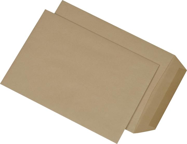 Mailmedia Pochettes d'expédition B5 adhésives, sans fenêtre, 90 g/m2, brun natron, poids net : 9,4 g (3... (1 x)
