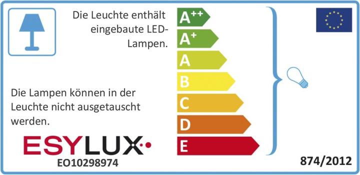 Energie-Label Esylux LED-Downlight (500 lm)