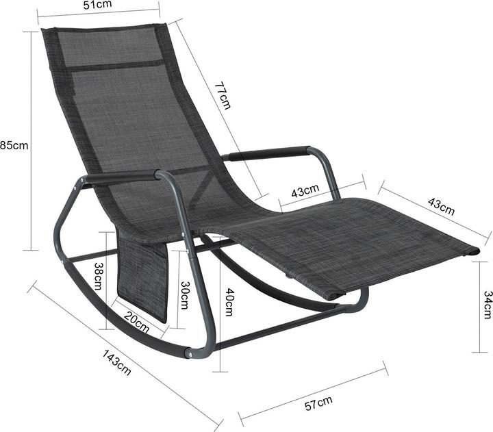 Actual product image SoBuy Garden lounger (57 cm)