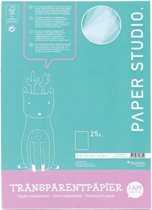 Produktbild I Am Creative Transparentpapier Block A4, 25 Blatt (A4)