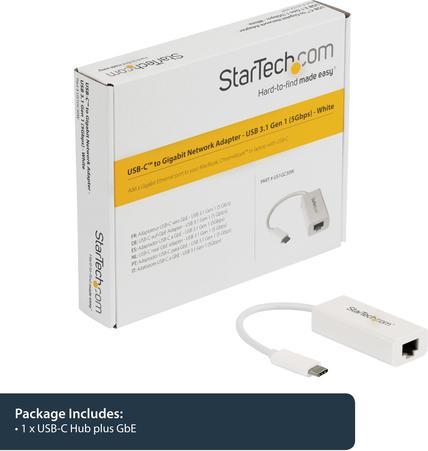 Image du produit StarTech Adaptateur USB-C vers Gigabit (USB-C, RJ45 Gigabit Ethernet (1x))