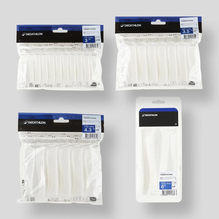 Image du produit Caperlan Leurre souple pêche YUBARI FATSHAD avec attractant Blanc (9 cm)