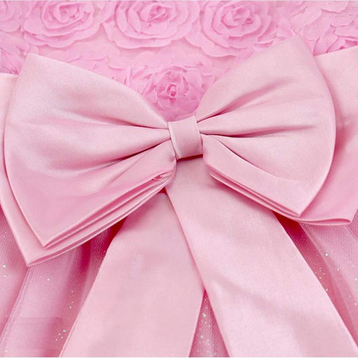 Produktbild JTI Abendkleid mit Schleife und Blumen - Rosa (130)