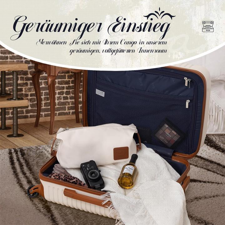 Immagine prodotto Coolife 5-teiliges Reisekoffer-Set (Bagaglio a mano (fino a 50 litri), M (50 - 90l), L (90 - 115l))