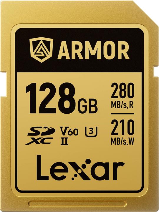Lexar Armor Gold (128 Go, SDXC, U3, UHS-II)