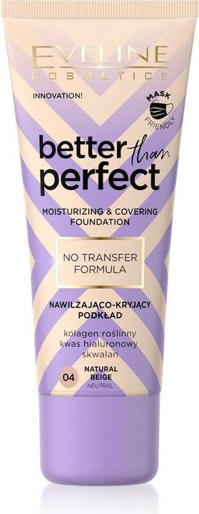 Actual product image Eveline Better Than Perfect Moisturising And Covering Foundation 04 Natural Beige 30Ml (04 Natural Beige)