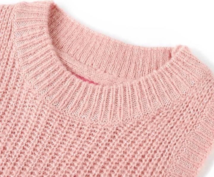 Produktbild VidaXL Kinder-Pulloverweste Gestrickt Hellrosa 92,Material: 67 (92)