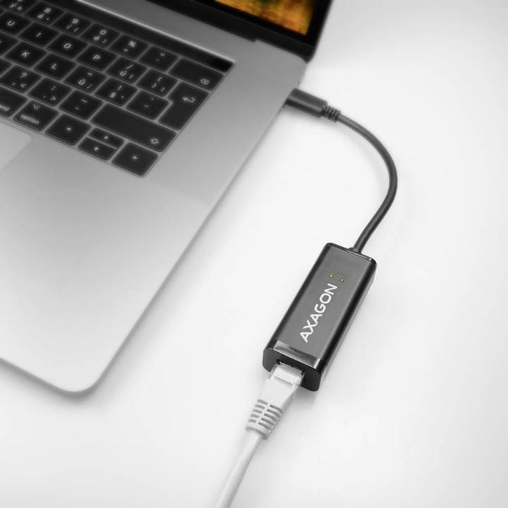 Image du produit Axagon ADE-SRC Adaptateur Gigabit Ethernet 10/100/1000 - USB 3.1 type C (USB-C 3.1 Gen 1, RJ45 (1x))
