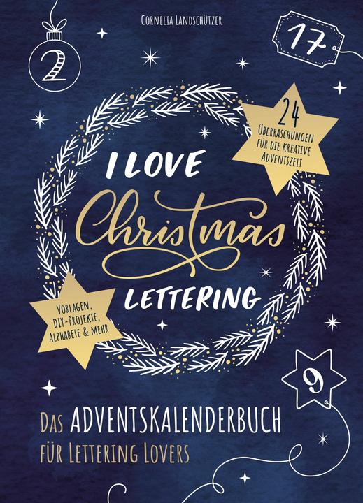 Produktbild I Love Christmas Lettering - Das Adventskalenderbuch für Lettering Lovers
