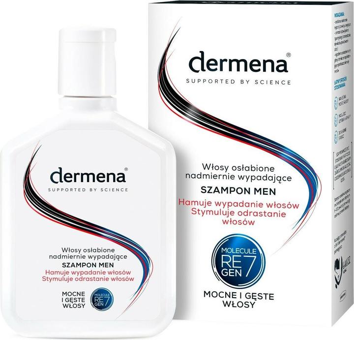 Actual product image Dermena Supported by Science Men Stop Hair Loss (200 ml, Liquid shampoo)