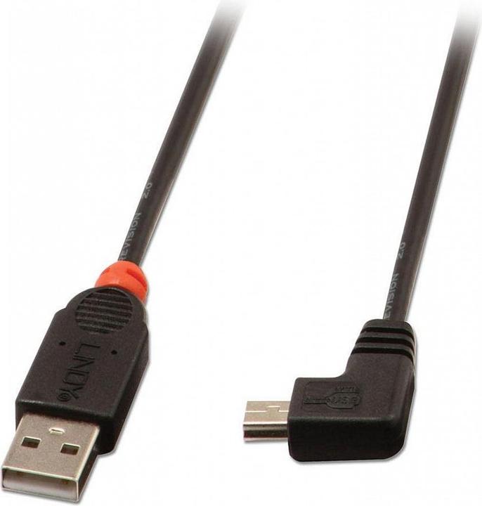 Lindy USB Kabel gewinkelt (2 m, USB 2.0)