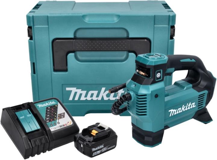 Produktbild Makita DMP 181 RG1J Akku Kompressor 18 V 11,1 bar + 1x Akku 6,0 Ah + Ladegerät + Makpac (11.10 Bar)