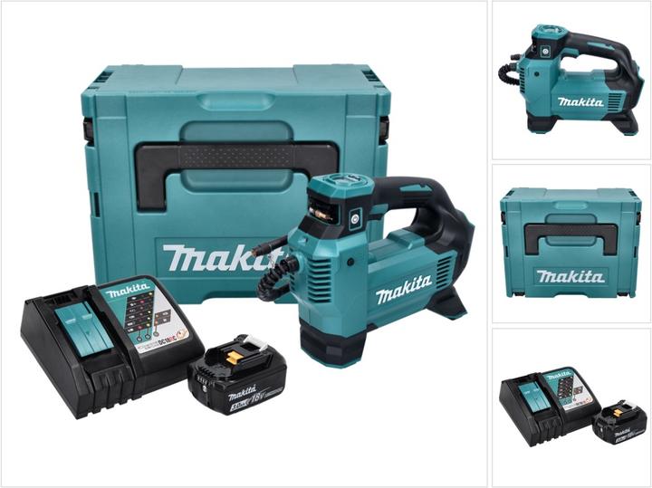 Actual product image Makita DMP 181 RF1J Battery compressor 18 V 11.1 bar + 1x battery 3.0 Ah + charger + Makpac (11.10 bar)
