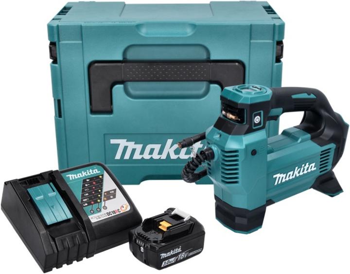 Actual product image Makita DMP 181 RF1J Battery compressor 18 V 11.1 bar + 1x battery 3.0 Ah + charger + Makpac (11.10 bar)