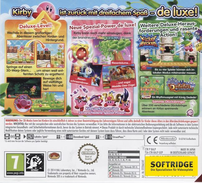 Image du produit Nintendo Selects : Kirby Triple Deluxe (3DS)