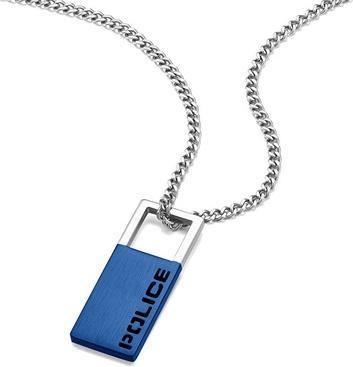 Police Shelf - Stylish men's necklace made of steel Hooked PEAGN0032902 (Stahl)