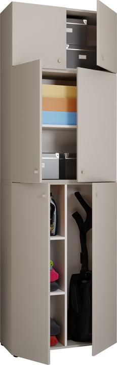 Actual product image VCM Holz Besen Putzschrank Lona mit Drehtüren Aufsatz (70 x 39 cm)