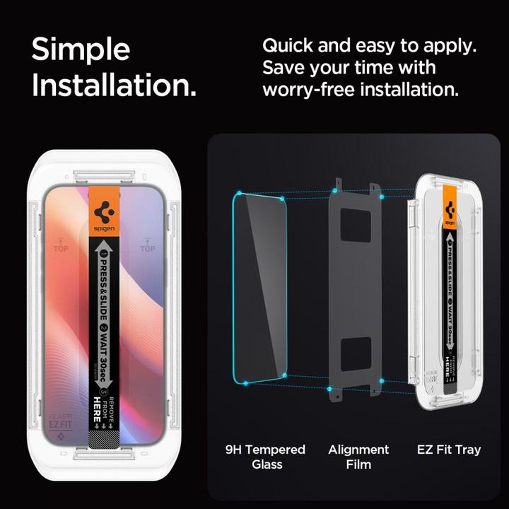 Productafbeelding Spigen Glas.TR EZ Fit (2 Stuk, Apple iPhone 16 Pro Max)