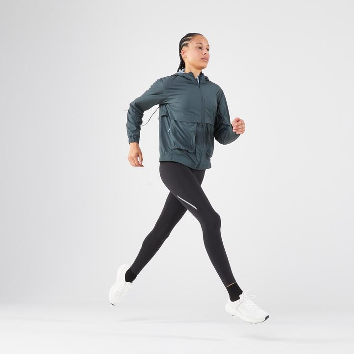 Actual product image Kiprun Women's windproof running jacket - Run 500 Wind green (36)