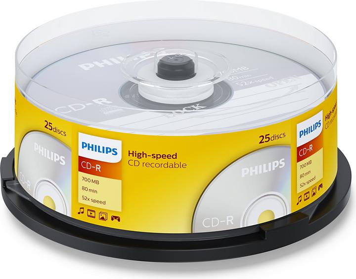 Image du produit Philips 1x25 CD-R 80Min 700MB 52x SP (52 x)