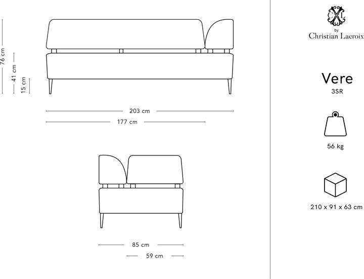 Actual product image CXL by Christian Lacroix Vere (2 person sofa, 3-seater, 4-seater)