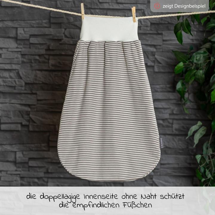 Produktbild La Loona LaLoona Strampelsäcke Strampelsack Baby - Weiss-Taupe (50 cm, 0.5 TOG)