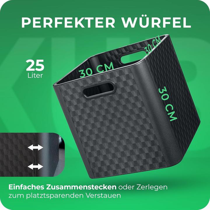 Produktbild Novaliv 4X Box 30x30x30 cm Kunststoff Boxen für Kallax Regal Körbe 30x30 Aufbewahrungsbox als Schran (30 x 30 x 30 cm, 25 l)