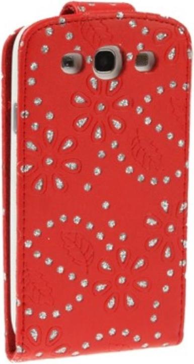 Produktbild König Design Handyhülle Strass für Handy Samsung Galaxy S3 i9300 / i9305 / S3 NEO i9301 rot (Samsung Galaxy S3 i9300, Samsung Galaxy S3 LTE i9305)