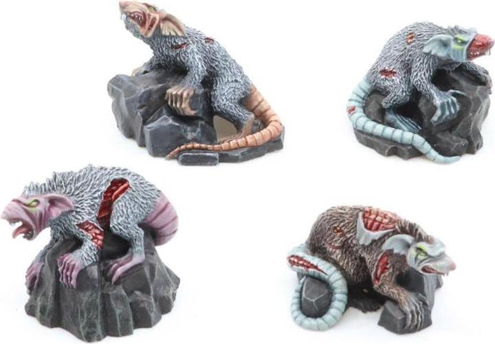 Produktbild Tabletop-Art Miniaturen-Set Zombieratten 4 Teile (Metall)