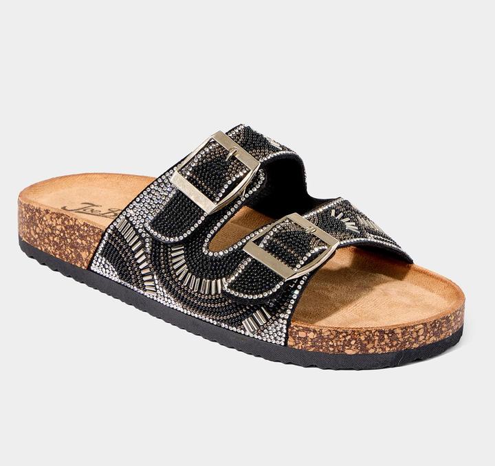 Joe Browns Beaded Double-Strap Espadrille Platforms