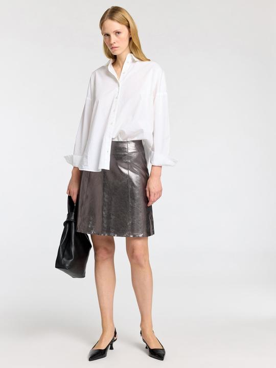 Actual product image Selected Femme Metallic Lederminirock (34)