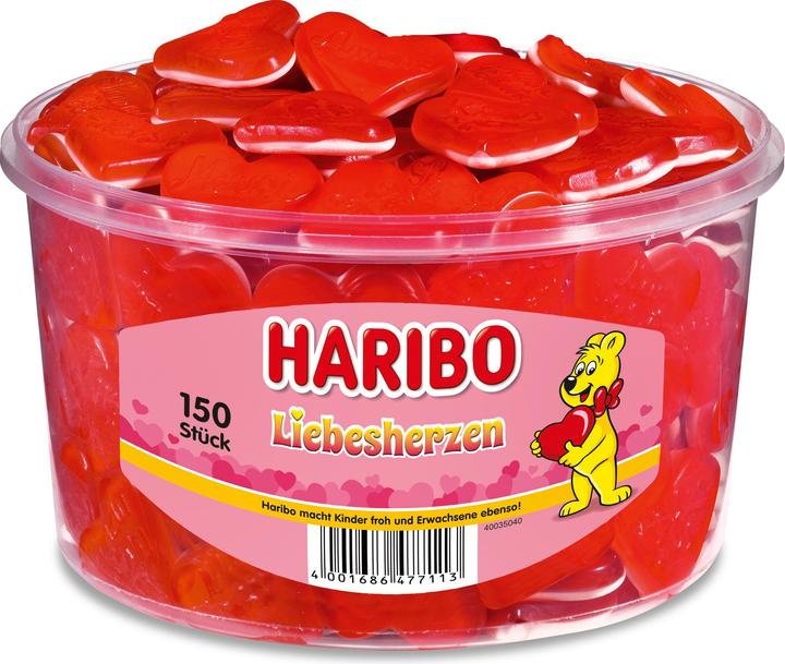 Haribo Liebes-Herzen (150 Stk., 1200 g)