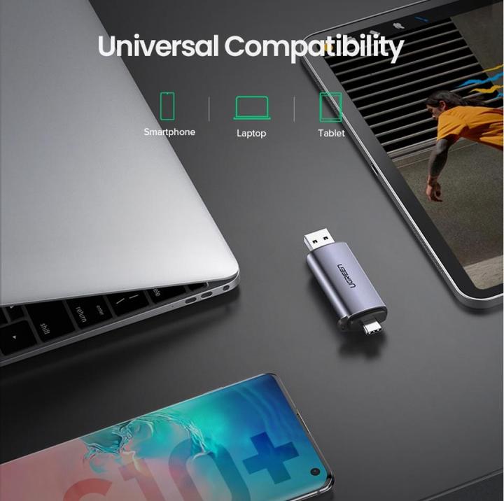 Produktbild Ugreen USB-C und USB-A — TF SD 3.0 (USB-C)