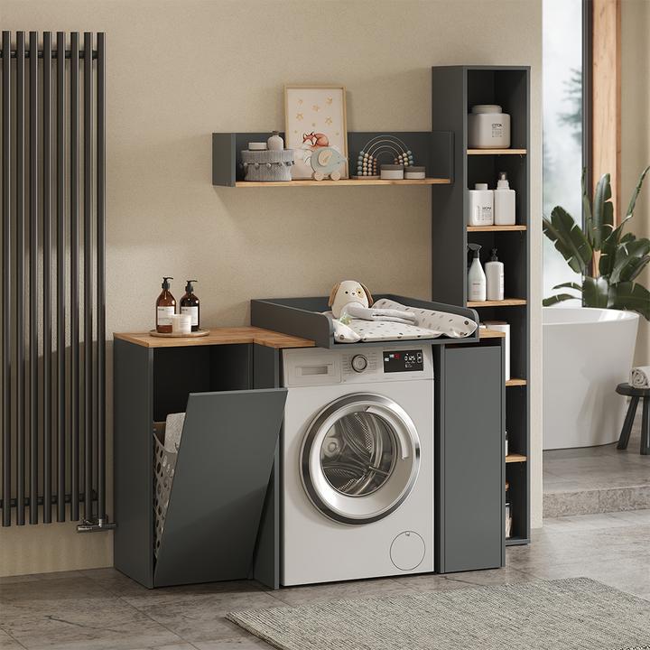 Actual product image Vichy Changing top Victor, Anthracite/golden oak, 68 x 60 cm 2 parts with changing mat