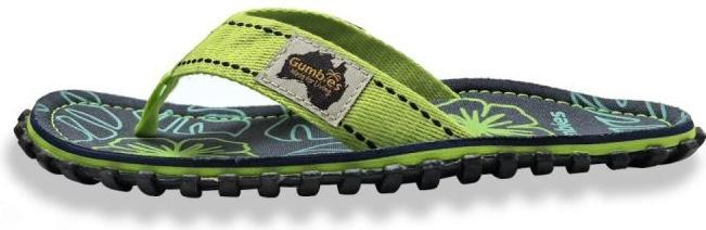 Actual product image Gumbies Islander Flip-Flops Lime Hibiscus (47)
