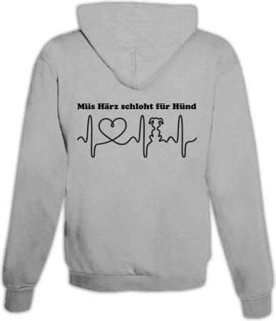 Immagine prodotto Schwesternuhr Felpa con cappuccio Dogs Heart Unisex (XXL)