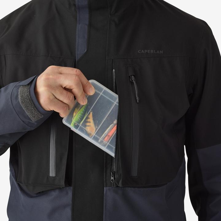 Produktbild Caperlan Angeljacke FJ 500 WPF wasserdicht Herren grau/schwarz (XXL)