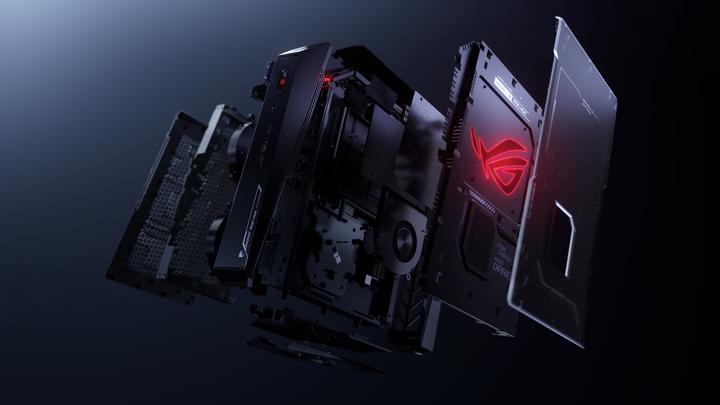 Image du produit ASUS Mini PC ROG NUC NUC15JNK9X389A2, Prozessorfamilie: Intel (32 Go, 1000 Go, GeForce RTX 5070 Ti)