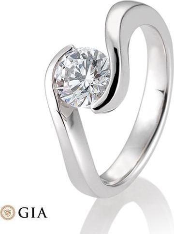 Breuning Ring Schwung 0,80-1,50 ct. (51, 585/14 K Gold)