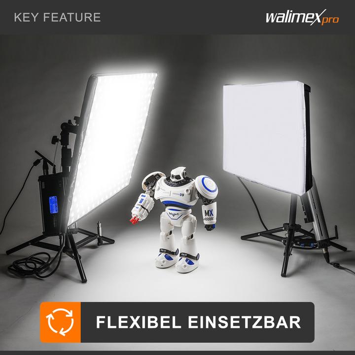 Actual product image Walimex pro Flex LED Bi Color Leuchtmatte Set inkl. Softbox 100W Flächenleuchte (Surface luminaire)