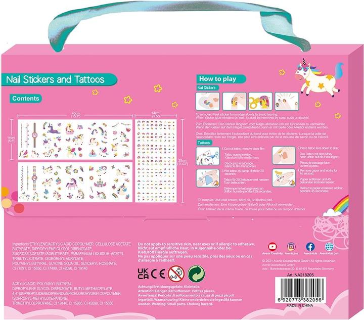 Actual product image Avenir Nail stickers / tattoos - Unicorn