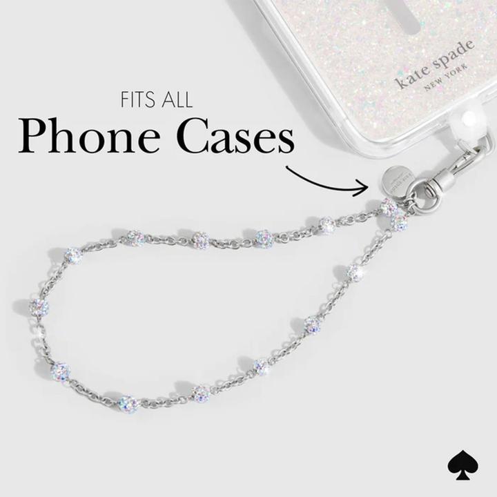 Immagine prodotto Kate Spade Universal Phone Charm Wristlet – Universelles Telefonband (Dazzle Chain Silver)