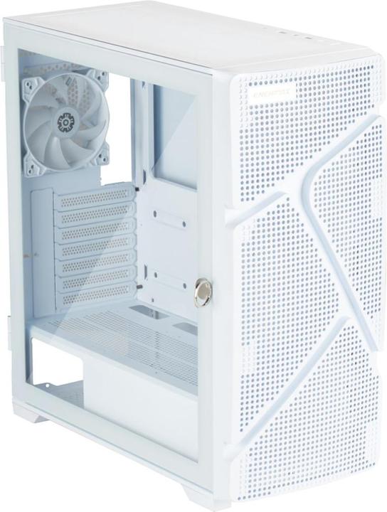 Actual product image Enermax MarbleShell MS31 ARGB (white, tempered glass) (mATX, Mini-ITX, ATX, E-ATX)
