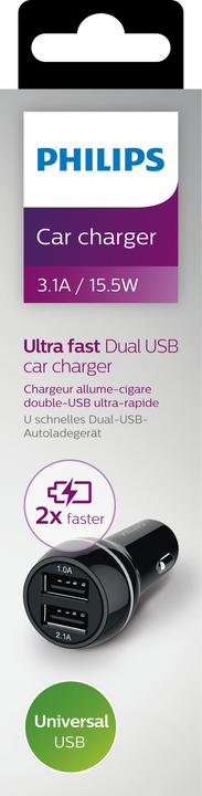 Produktbild Philips USB-Autoladegerät DLP2357/10